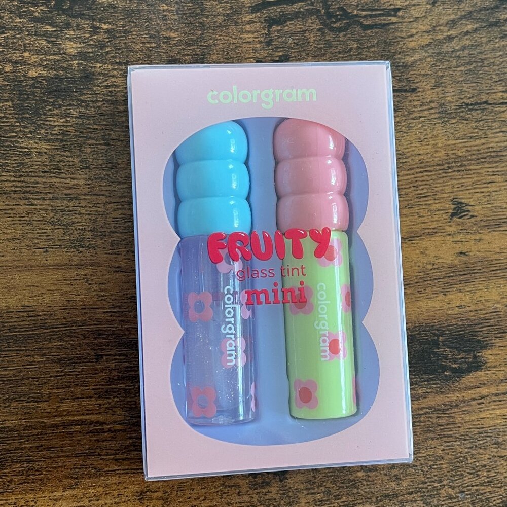 UNOPENED - COLORGRAM FRUITY GLASS TINT MINI SET 03 WARM | Korean Lip Stain Tint